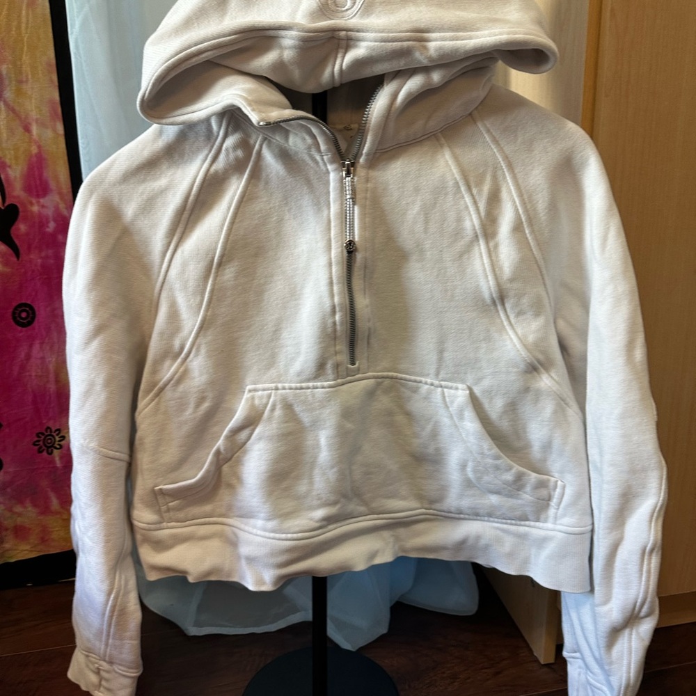 Lululemon Athletica White Zip-Up Hoodie
